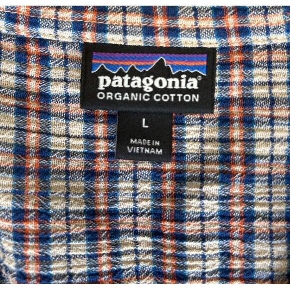 Patagonia A/C Shirt Button Up Plaid Short Sleeve Breathable Men's Size Large - Picture 5 of 8